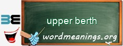 WordMeaning blackboard for upper berth